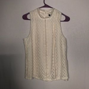 Banana Republic Ivory Lace Tank- Size Medium
